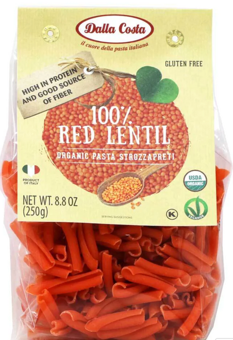 Dalla Costa Red Lentil Pasta Strozzapreti