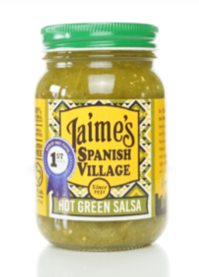 Jaimes Spanish Village Hot Green Salsa