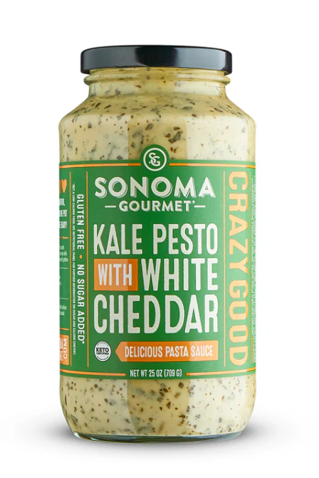 Sonoma Gourmet  Kale Pesto White Cheddar Pasta Sauce