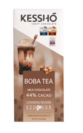 Kessho Chocolate - Boba Tea 44% Milk Chocolate Bar