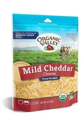 Organic Valley Mild Cheddar Shreds