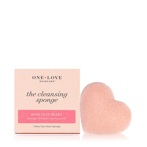 One Love Organics Rose Clay Cleansing Sponge