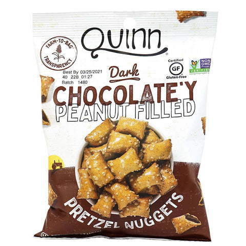 Quinn Dark Chocolate'y Peanut Filled Pretzles