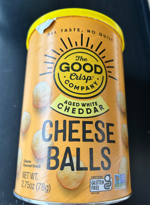 Good Crisp Co.  Aged White Cheddar Cheese Balls