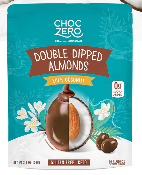 Choc Zero - Double Dipped Almonds  Milk Coconut