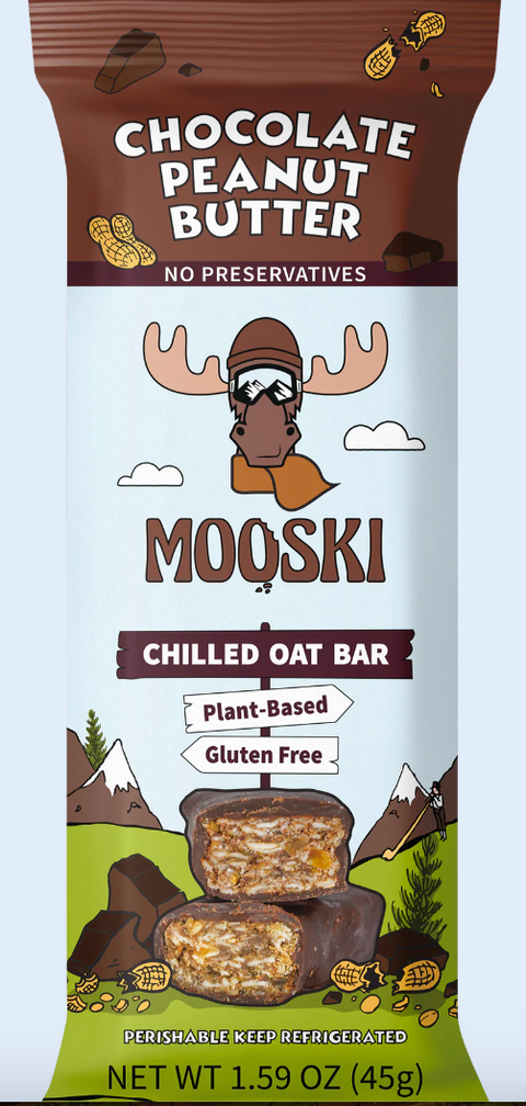 Mooskie - Chilled Oat Bar - Chocolate Peanut Butter