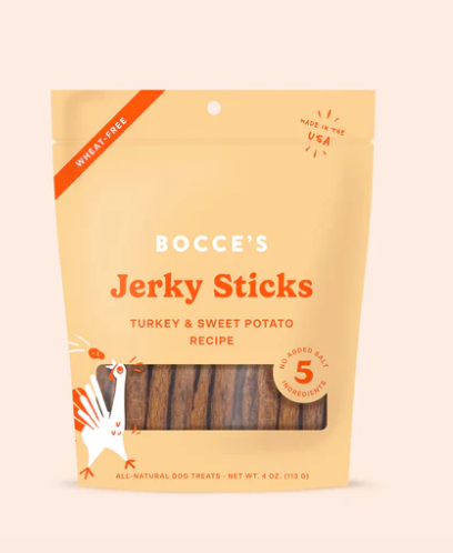 Bocce's Bakery - Jerky Sticks Turkey Sweet Potato Recipe