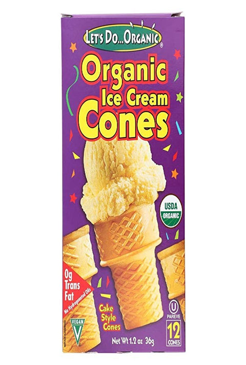 Let's Do Organic Ice Cream Cones - Plain