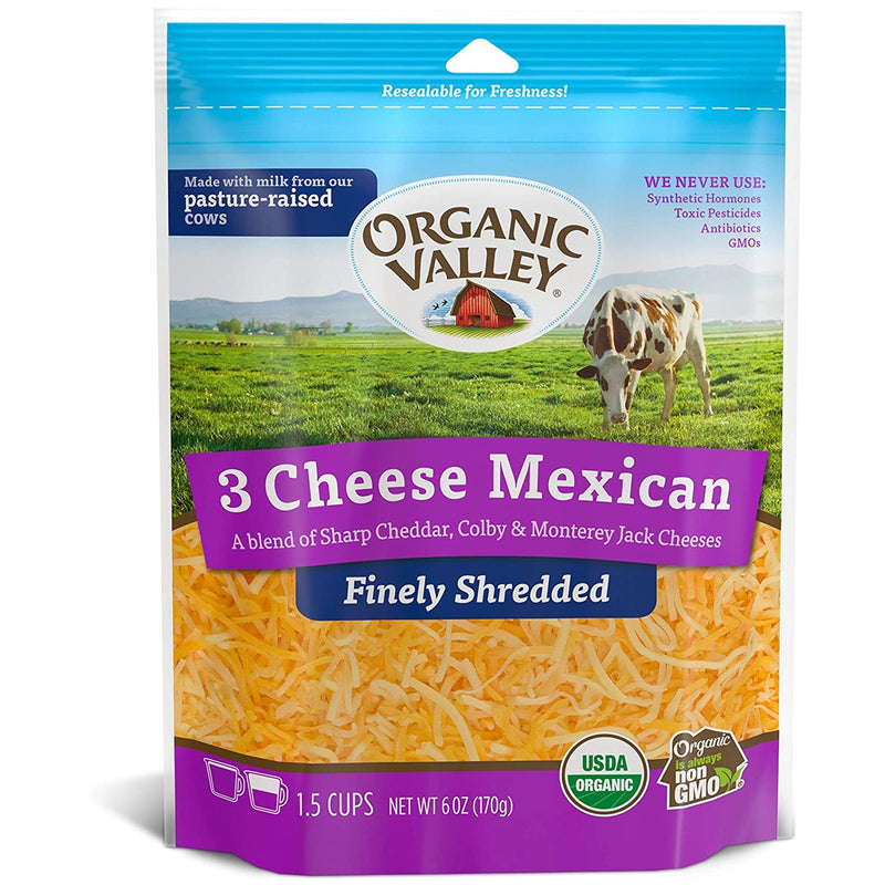 Organic Valley 3 Cheese Mexican Shreds
