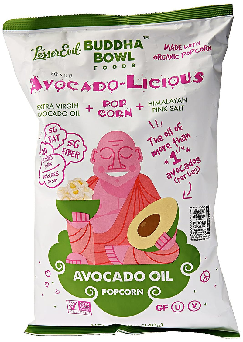 Lesser Evil Buddha Bowl Foods Avocado-Liscious Popcorn