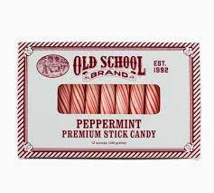 Old School Brand Peppermint Premium Stick Candy