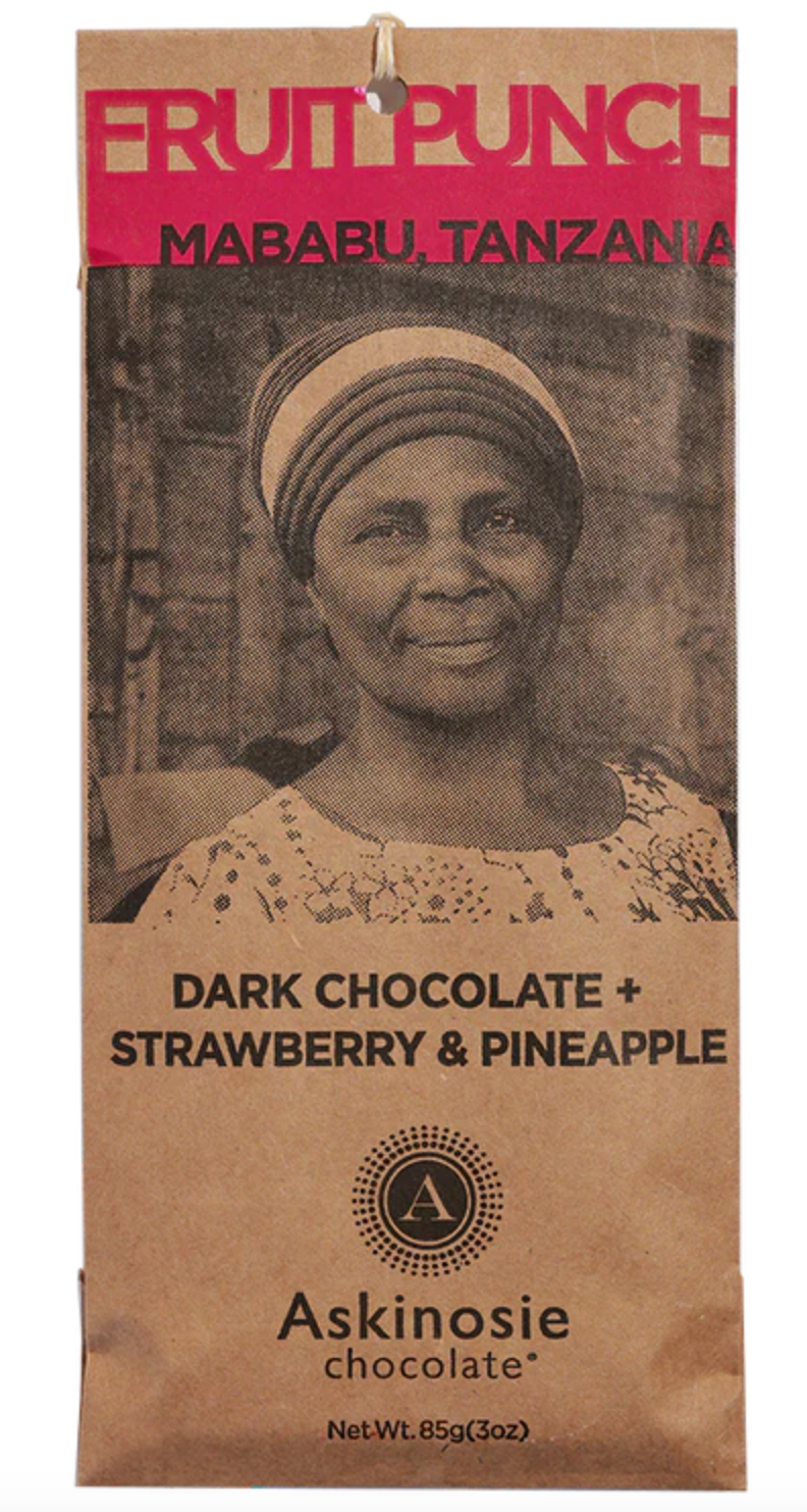 Askinosie Dark Chocolate + Strawberry & Pineapple