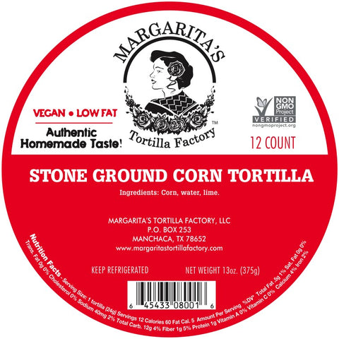 Margarita's Tortillas - Stone Ground Corn