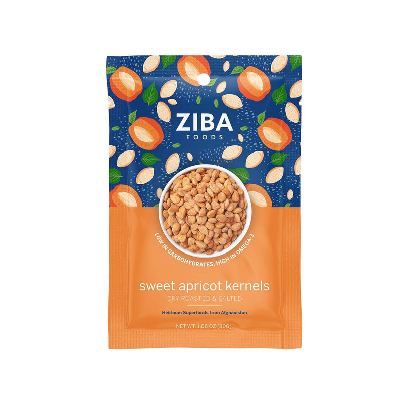 Ziba Foods Sweet Apricot Kernels Roasted & Salted